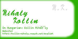 mihaly kollin business card